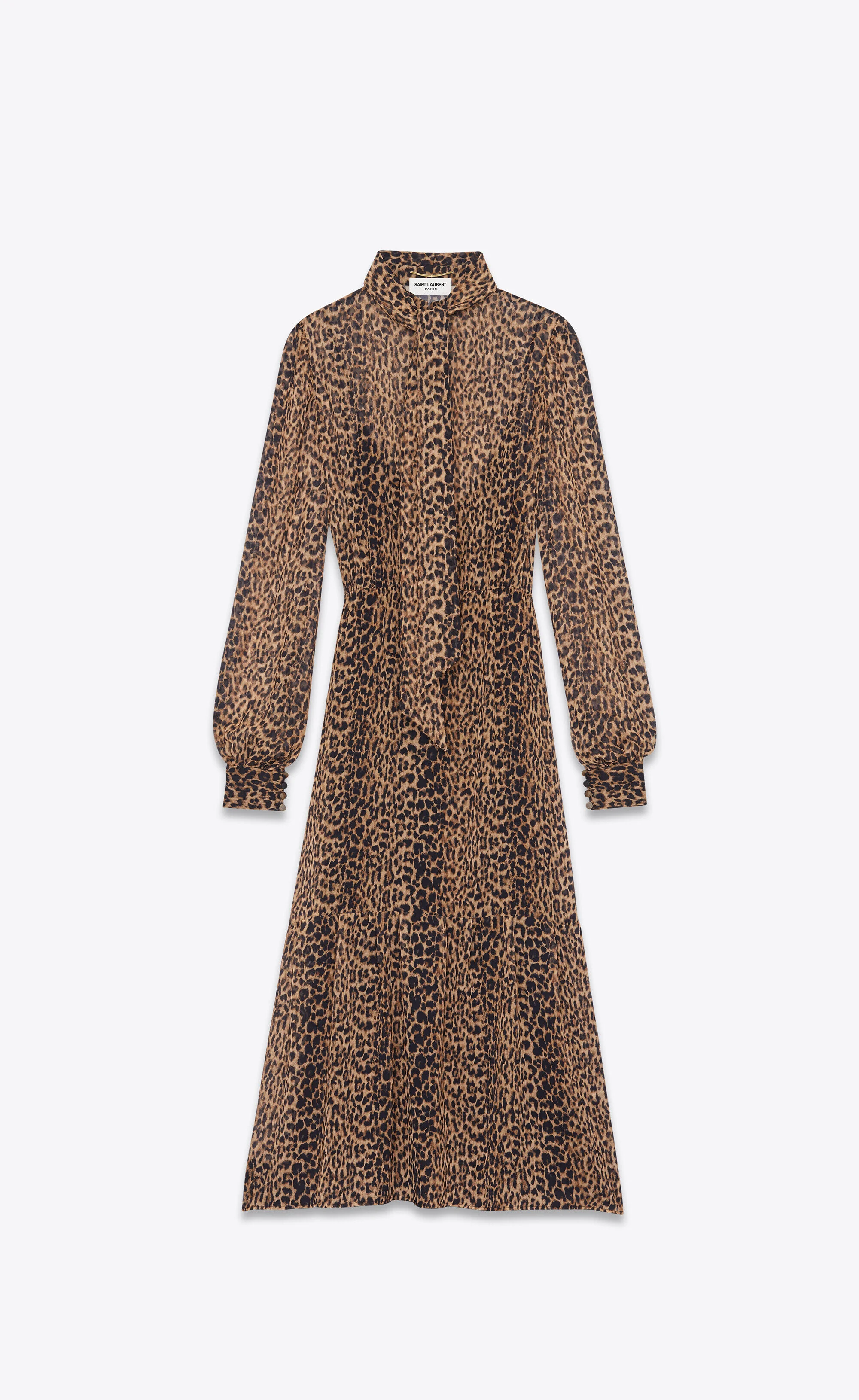 Saint laurent leopard print dress best sale